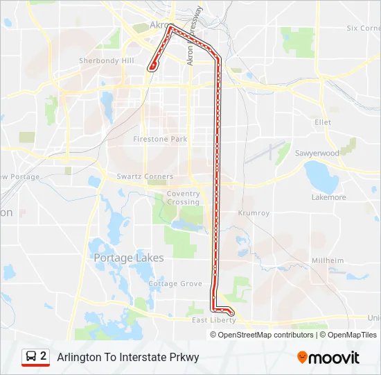 2 Bus Line Map