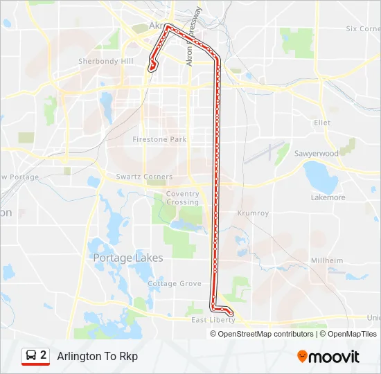 2 Bus Line Map