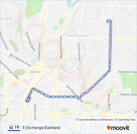 19 Bus Line Map