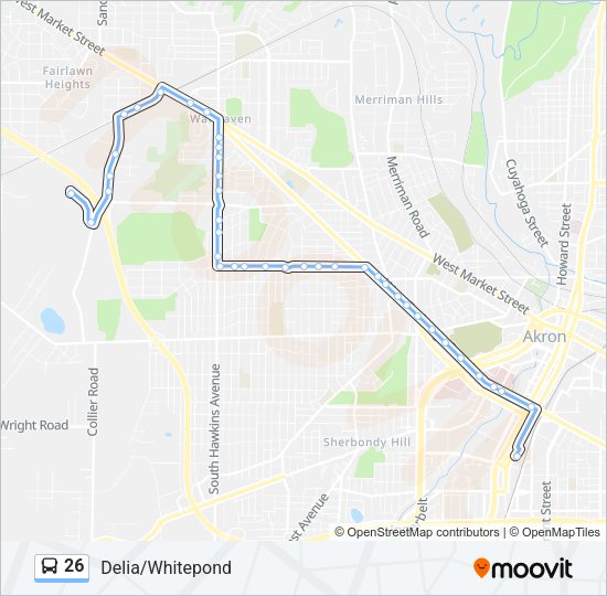 26 Bus Line Map