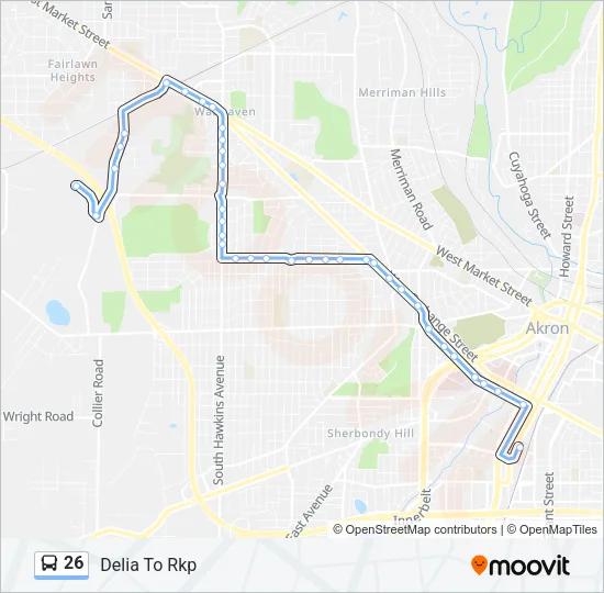 26 Bus Line Map