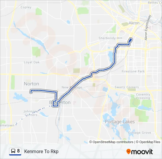 8 Bus Line Map