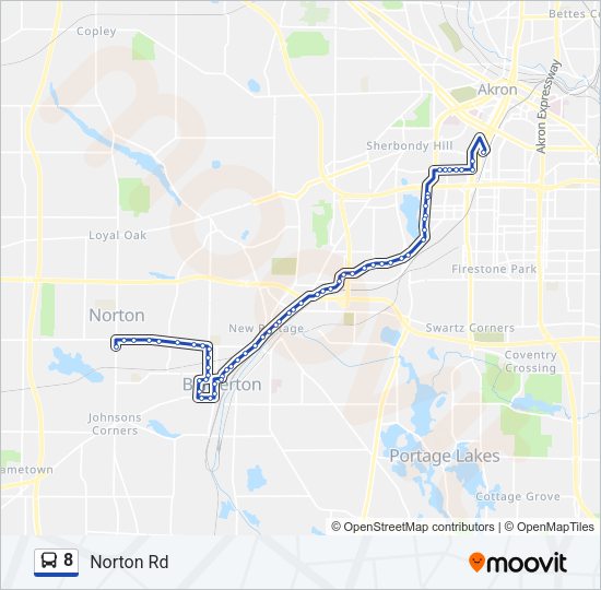 8 bus Line Map