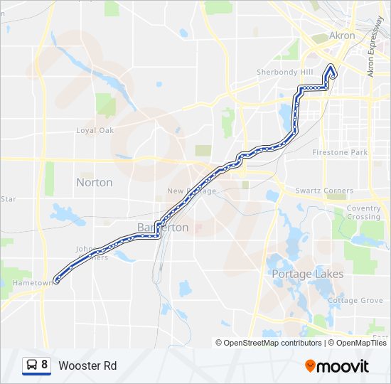 8 Bus Line Map