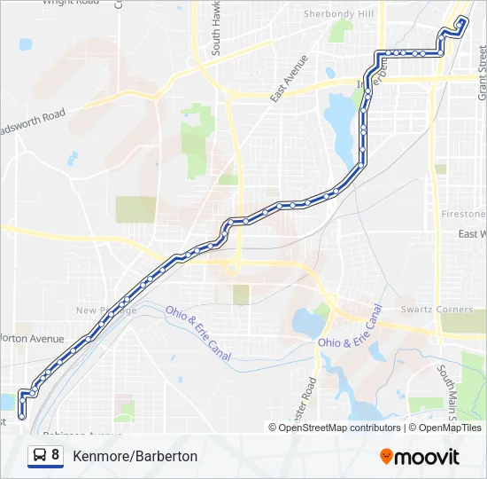 8 Bus Line Map