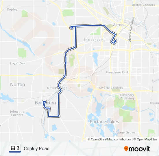 3 Bus Line Map