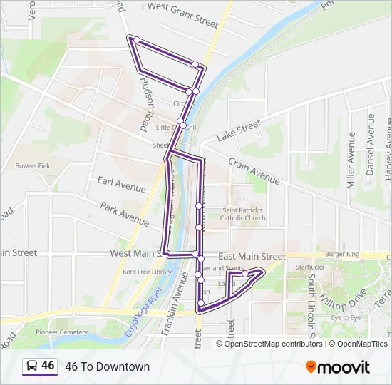46 Bus Line Map