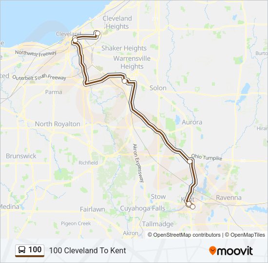 100 Bus Line Map