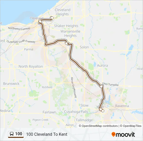 100 Bus Line Map