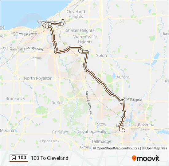 100 Bus Line Map