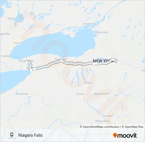 EMPIRE SERVICE Train Line Map