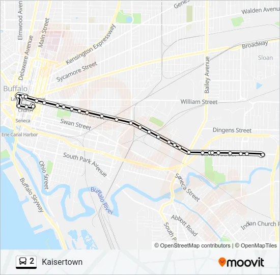 2 Bus Line Map