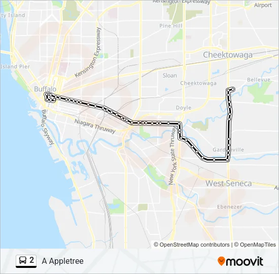 2 Bus Line Map