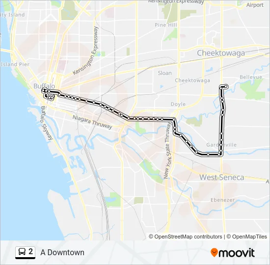 2 Bus Line Map