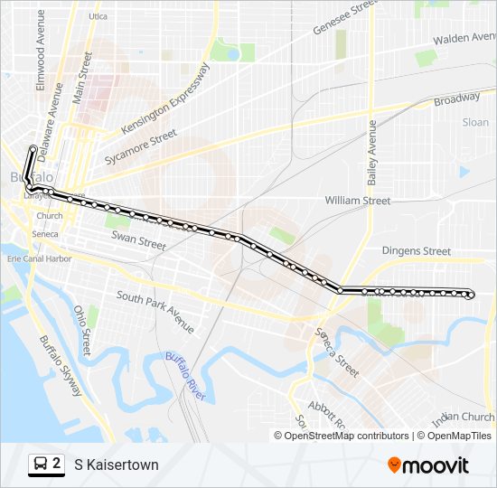 2 bus Line Map