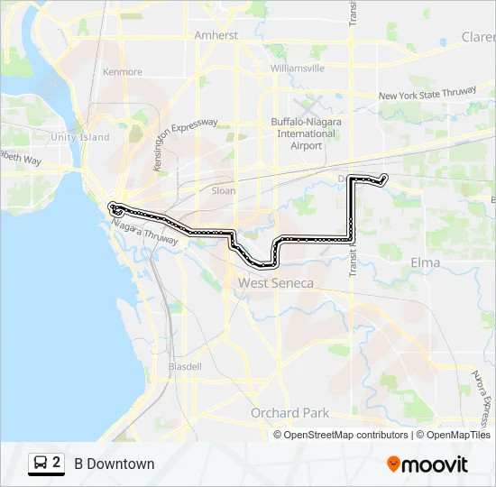 2 Bus Line Map
