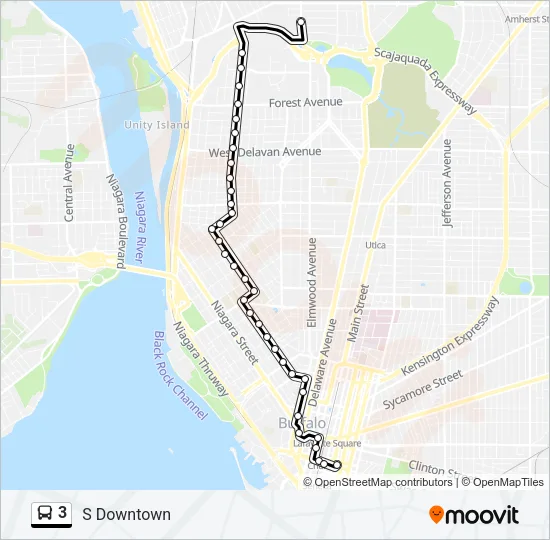 3 Bus Line Map