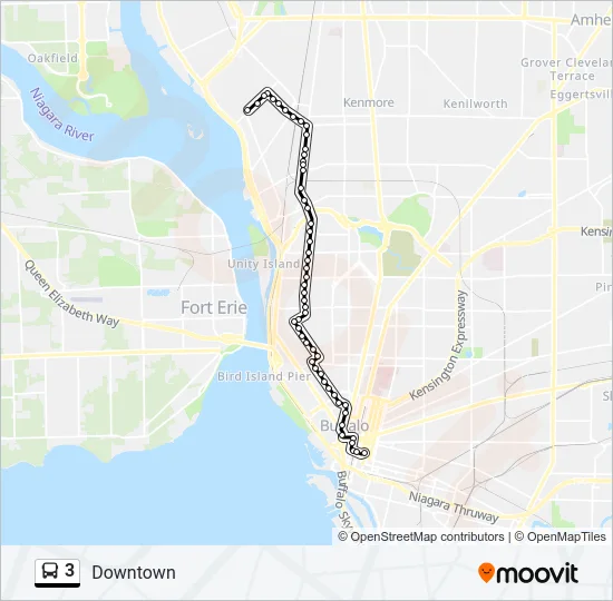 3 Bus Line Map