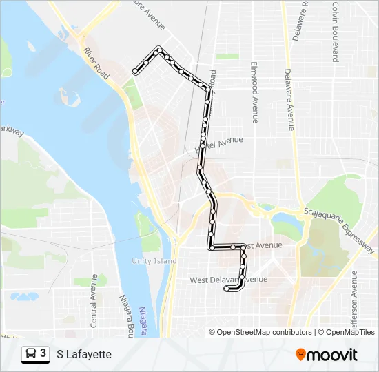 3 Bus Line Map