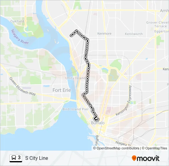 3 Bus Line Map