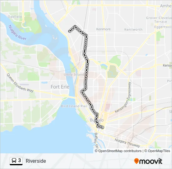 3 Bus Line Map