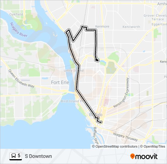 5 Bus Line Map