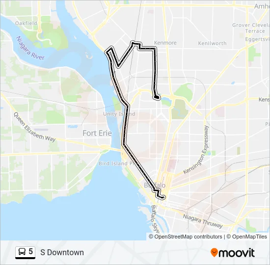 5 Bus Line Map