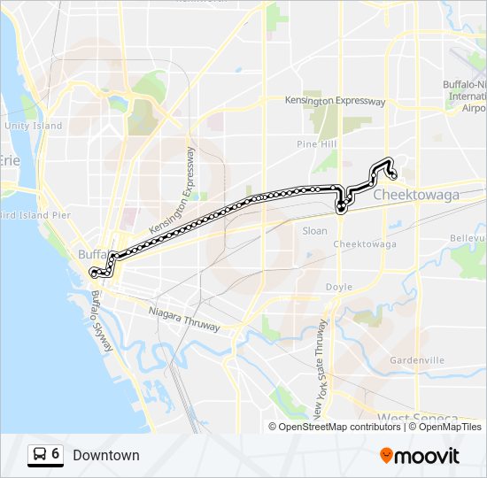 6 bus Line Map