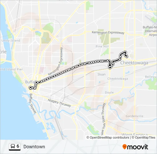 6 Bus Line Map