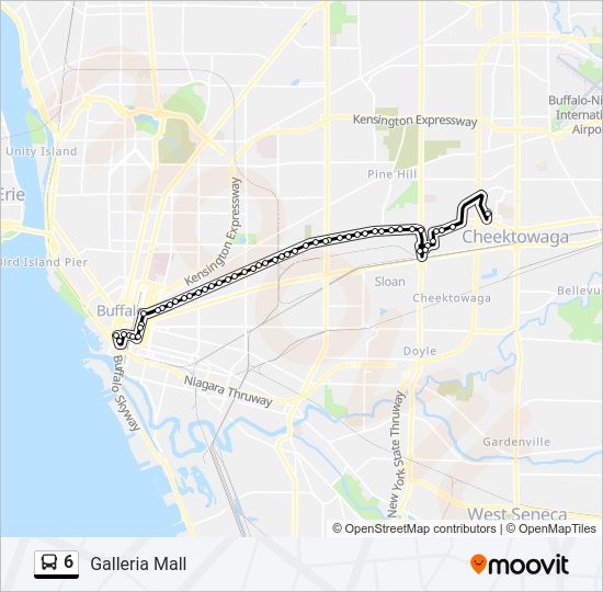 6 bus Line Map