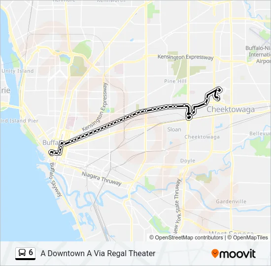 6 Bus Line Map