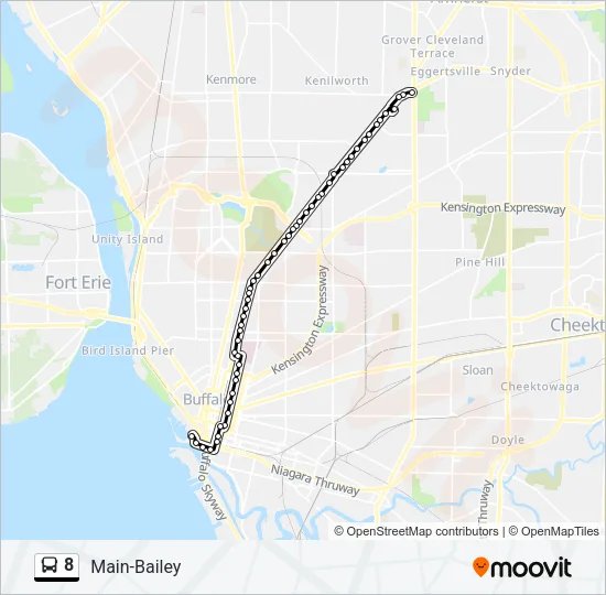 8 Bus Line Map