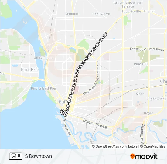 8 Bus Line Map