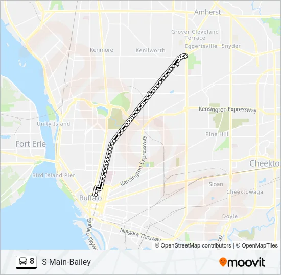 8 Bus Line Map