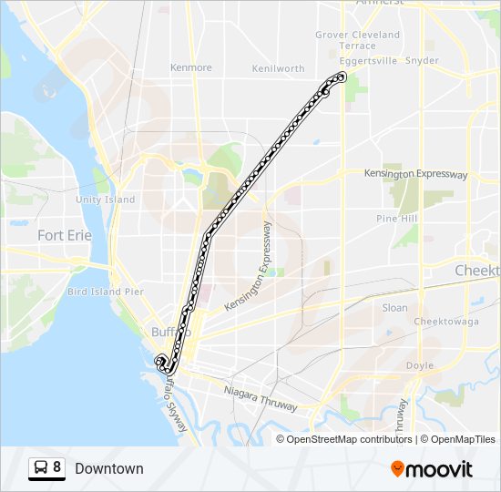 8 Bus Line Map