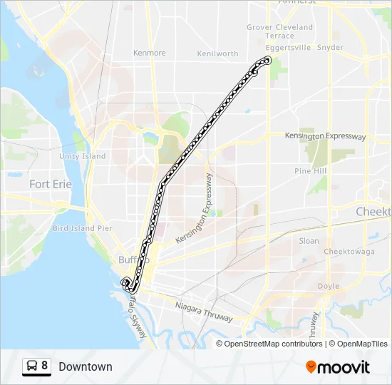 8 Bus Line Map