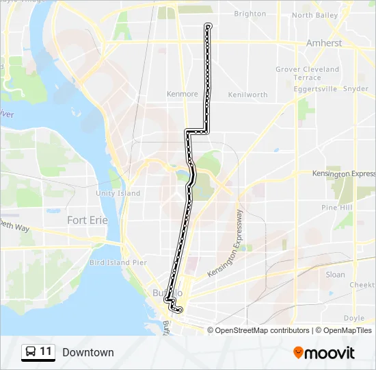 11 Bus Line Map