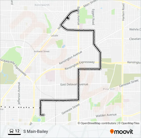 12 Bus Line Map