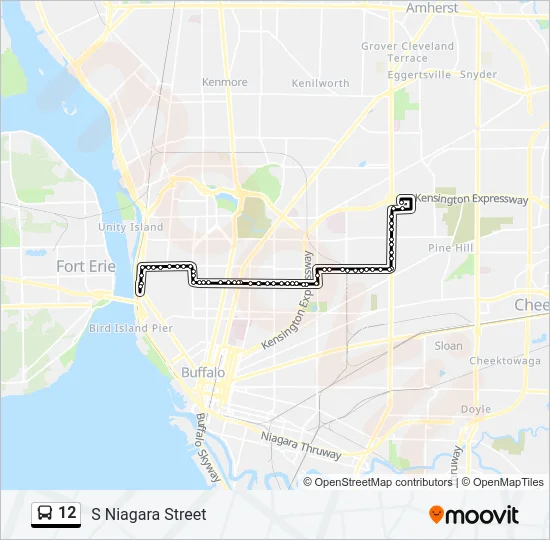 12 Bus Line Map