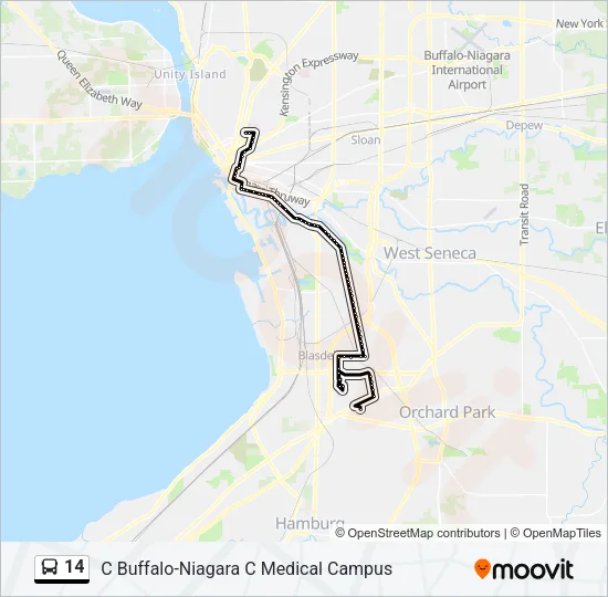 14 Bus Line Map