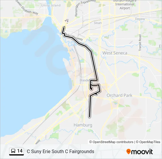 14 Bus Line Map