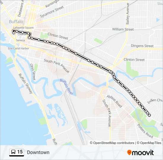 15 Bus Line Map