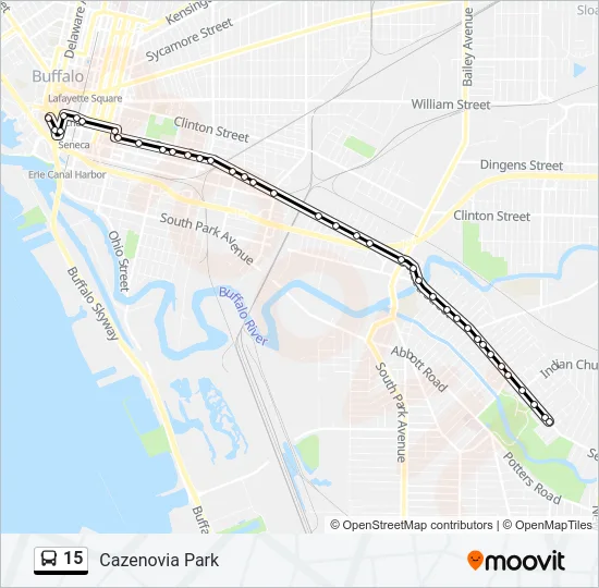 15 Bus Line Map