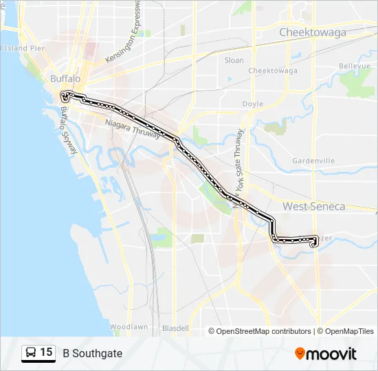 15 Bus Line Map