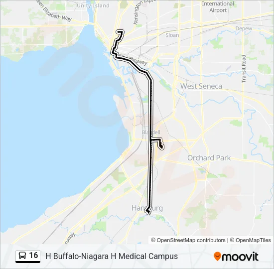 16 Bus Line Map
