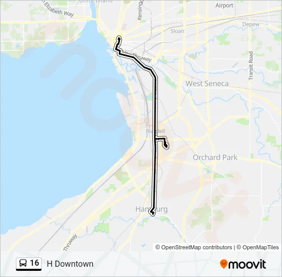 16 Bus Line Map