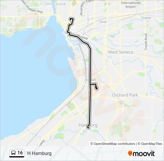 16 Bus Line Map