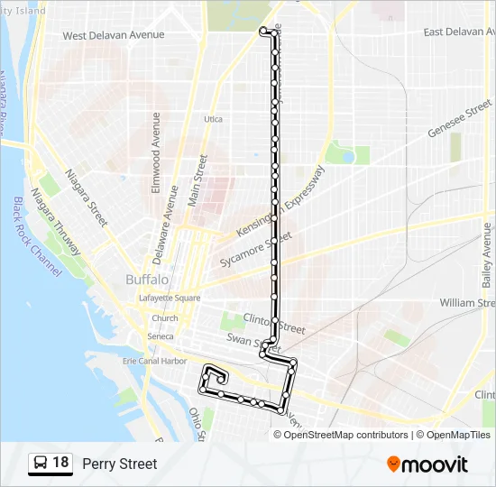 18 Bus Line Map