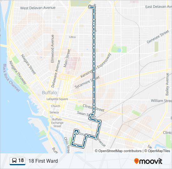 18 Route: Schedules, Stops & Maps - 18 First Ward (Updated)