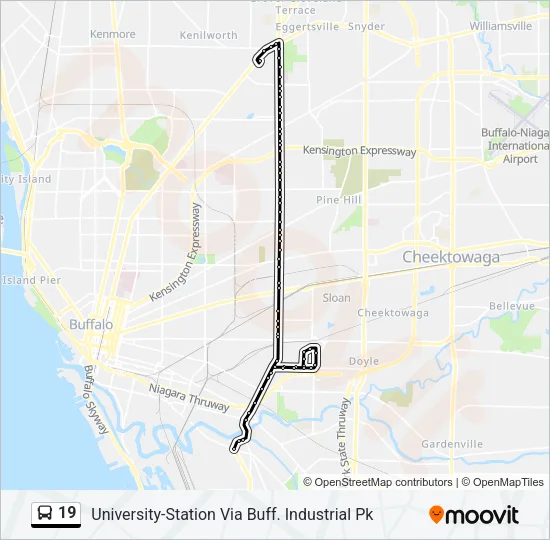 19 Bus Line Map